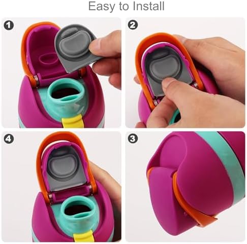 Replacement Stopper Compatible with Owala Freesip 24/32 oz, Water Bottle Top Lid Rubber Seal Gasket Replacement for Owala 16/19/24/32/40 oz, 4 Packs Water Bottle Top Accessories, BPA-Free - 2