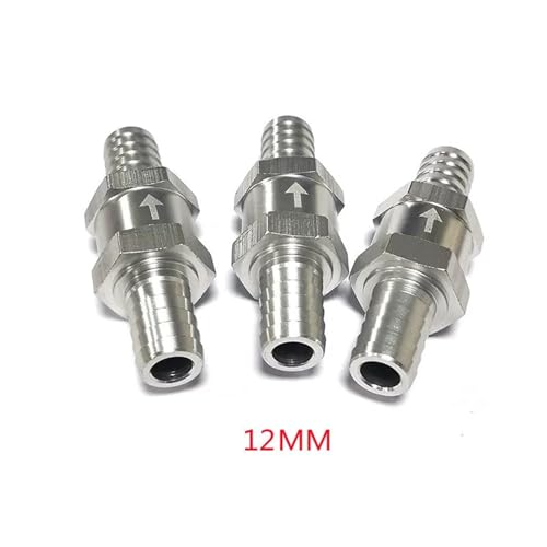 Vanne de contrôle du carburant 12mm en alliage d'aluminium argenté x4