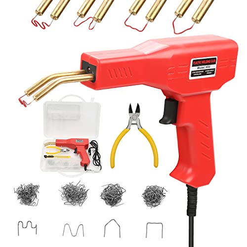 Tubiaz Kunststoff Schweißgerät Set, 220V 50W Kunststoffschweißmaschine mit 200 Schweißnagel und Zange, Auto Stoßstange Reparatur, Schweißpistole Cover