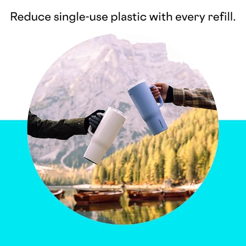 Corkcicle Cruiser Insulated Tumbler with Handle and Straw, Capri Blue, 40 oz – Reusable Water Bottle Keeps Beverages Cold for 20 Hours, Hot for 9 Hours – Cupholder Friendly, Spill Proof Tumbler - Thumbnail 5