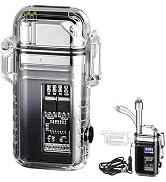 Rechargeable Electric Lighter with 360° Flexible Long Neck, Waterproof Plasma Lighters, USB Windp...
