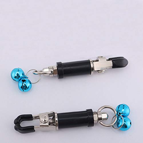 ニップルクリップ 金属 乳首クランプ 鈴付き 乳枷 乳首 刺激おもちゃ 男女兼用 SM アダルトグッズ カップルの遊び玩具(B) - 画像4