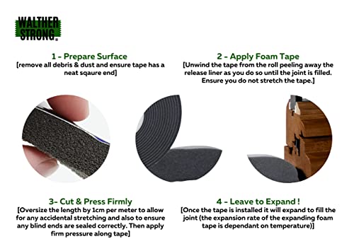 Ruban adhésif en mousse polyuréthane Walther Strong joint détanchéité menuiserie - 7