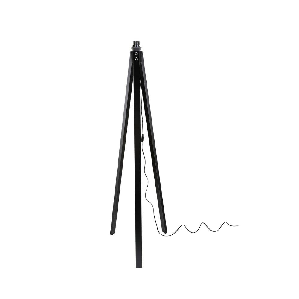 Lámpara de pie con trípode de Madera Negra - Deco MDL3010