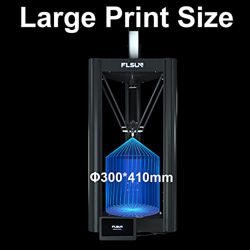 Flsun V400 3D Printer, 400Mm/S High Race Fdm Printer, 300X300X410Mm Large Building Size, Auto Leveling, 7-Inch Touch Screen Delta 3D Printer Direct Extruder #TOP2