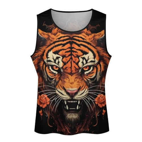 MARSVOVO Tank Tops for Men Animal Print Sport Tank Summer Sleeveless Workout T-Shirts Fitness Vest Athletic Undershirts4