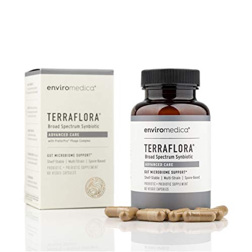 Enviromedica Terraflora Advanced Care Sbo Probiotic + Prebiotic Supplement - A Soil Based Shelf Stable Bacillus Spore Synbiotic With Patented Preforpro Phage Complex (60Ct) #TOP6
