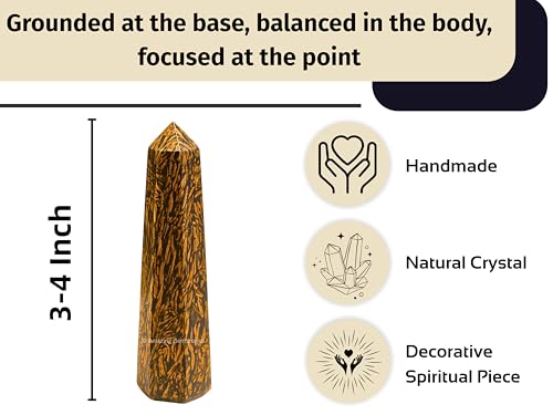 Image of Amazing Gemstone Mariyam Jasper /Calligraphy Jasper Crystal Towers ~ Natural Healing Crystal Point Obelisk for Reiki Healing and Crystal Grid (3 inch to 4 inch INCH)