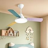 LED dimmerabile a 3 colori: il ventilatore da soffitto con lampada è dotato di una sorgente luminosa a LED dimmerabile a 3 colori da 24 W, che passa senza soluzione di continuità tra luce calda/luce neutra/luce bianca. Regola le luci LED senza sfarfallio e delicate per gli occhi tramite telecomando per creare l'illuminazione ideale per ogni occasione.