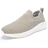 PPQ Womens Slip On Walking Shoes-Lightweight Comfort Breathable Travel Slip in Sneakers Brown