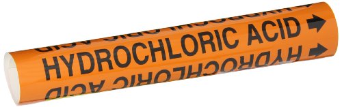 Marqueur Hydrochloric Acid pour signalisation sécurisée de tuyauterie PVC