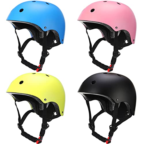 Kingdder 4 Pack Kids Helmets Toddler Adjustable Bike Helmet Ages 3-8 CPSC Certified Children Training Headwear for Boys Girls Skateboard Bicycle Scooter Cycling Riding Sports(Multicolor)