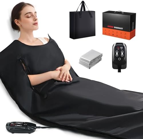 Portable Infrared Sauna Blanket for Home, 86-176℉, Detox, Circula...