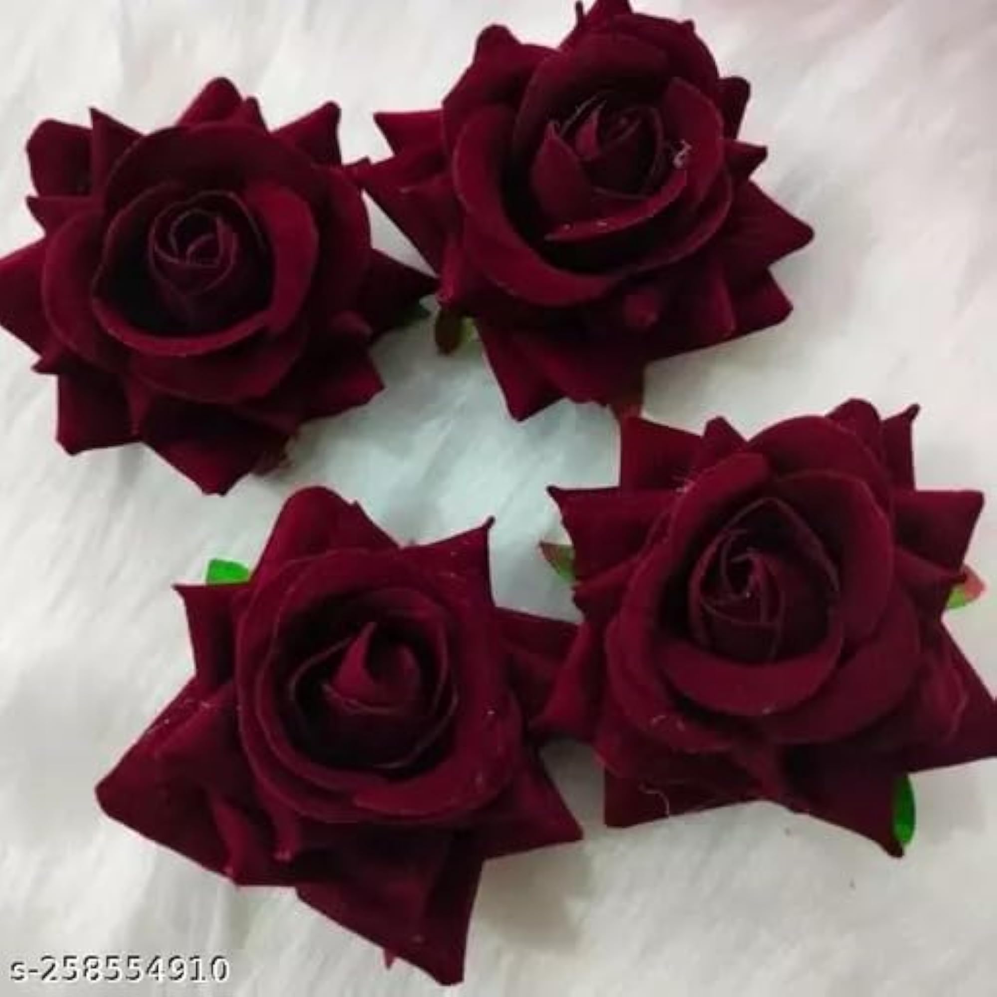 Artificial Rose Flower Gajra Veni Clips Set for Women & Girls