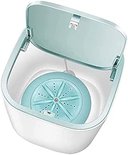 LXNQG Lave-linge Mini Turbo Portable, baignoire pliable Compact Ultrasonic Turbo Widsher, usb Powered Voyage Lave-linge Machine à laver Appartement Camping Dortoir (18W) (Couleur: Blanc) (Couleur: Ble