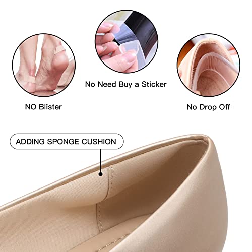 Image of MUSSHOE Black Flats for Women Pointed Toe-Comfortable Business Casual Work Shoes, Dressy Suede Slip On with Memory Foam for Office, Teacher & Standing All Day