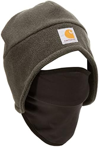 Carhartt Men's Fleece 2-In-1 Headwear,Charcoal Heather,One Size