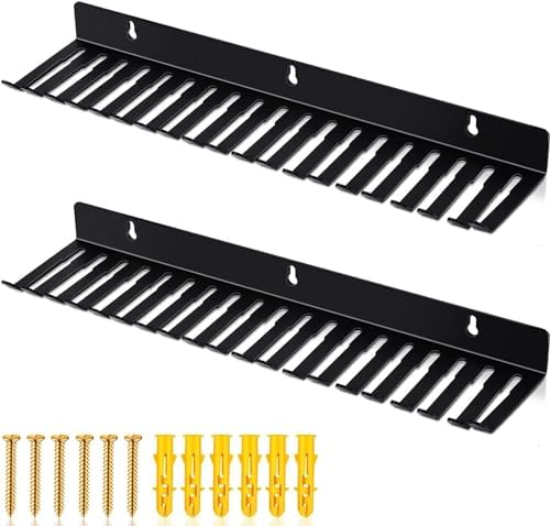 Amazon.com: Chenteel 2 Pack 19 Slots Wall mountable Cable Hanger and ...