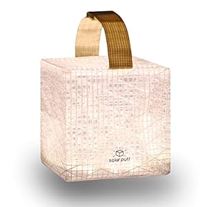 Outdoor Solar-Powered Light, Inflatable LED Lantern – Waterproof, Compact, Portable – SolarPuff PET Warm White