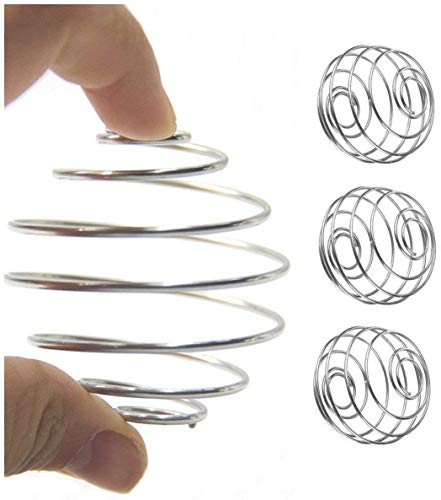 Lancsdom 3pcs Stainless Steel Spring Ball Shaker Ball Mixing Wire Whisk Ball protein mixer mixing ball for Shaker Cup Bottle Mixer