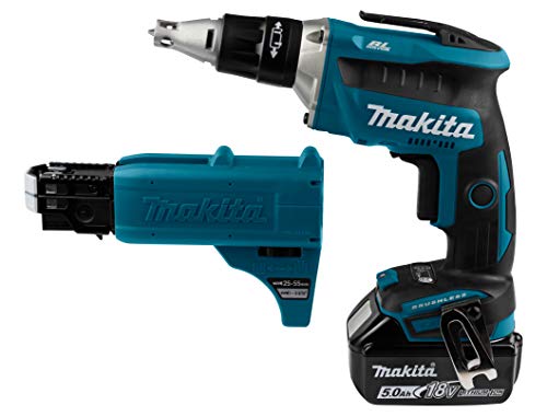 Visseuse à placo 18V LXT (2x5.0 Ah) en MAKPAC avec chargeur vis en bande - MAKITA DFS452TJX2