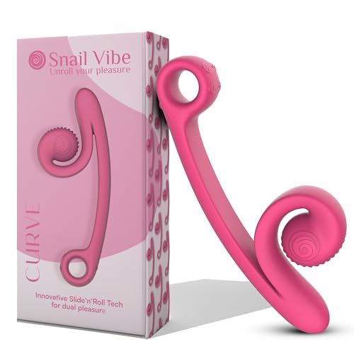 Snail Vibe Curve Vibrator G-Spot Waterproof Stimulator Silicone Quiet Powerful Rechargeable Angled Sex Toys Adult Only (Pink)