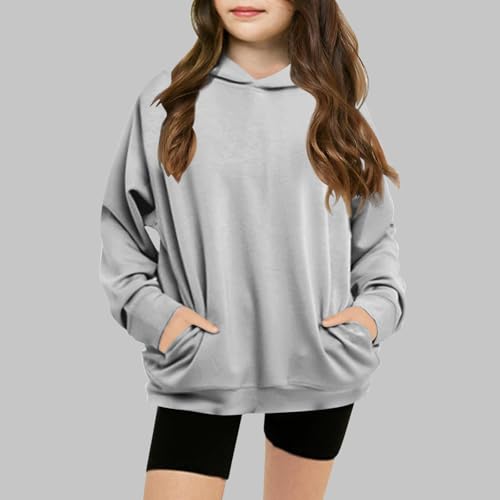 Girls' Hoodies Sweatshirts Long Sleeve Casual Pullover Tops with Pockets, Cute Sweater Preppy Fall Clothes2