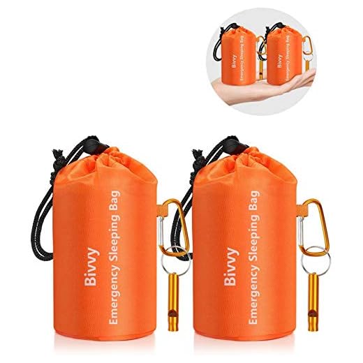 Timok Emergency Sleeping Bags Thermal-Emergency-Blankets Ultralight Space Blankets Survival Waterproof Bivy Sack Multi-Purpose Survival Gear for Hiking, Camping, First Aid Kits, Outdoor Survival Gear