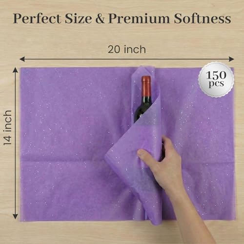 Image of 3 Otters 150 Sheets Tissue Paper, 14x20 Inch Tissue Paper for Gift Bags 30 Colors Gift Wrap Supplies Bulk for Crafts Party Decorations Art Projects