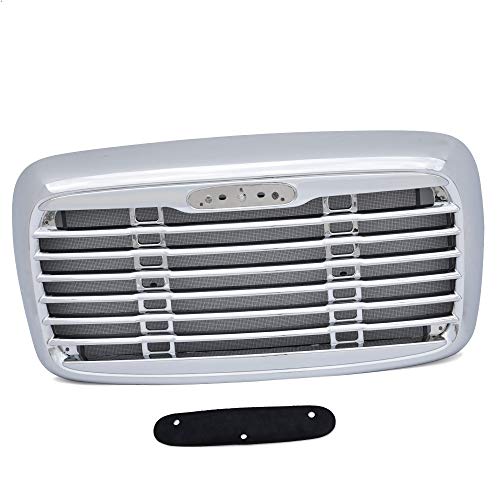 Chrome Triple Plated Radiator Hood Grill Grille Replacement For Freightliner Columbia 2000-2008 with Bug Screen A1715251002 A1715251003