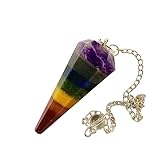 Chakra Hexagonal Pointed Crystal Pendulum by Frank & Maverick