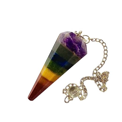 Chakra Hexagonal Pointed Crystal Pendulum by Frank & Maverick