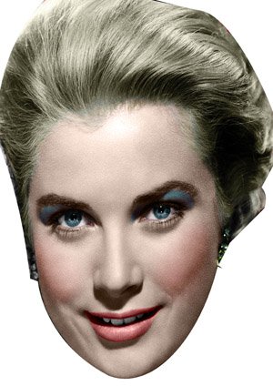 Foxyprinting Grace Kelly Celebrity Cardboard Party Face Mask Fancy Dress