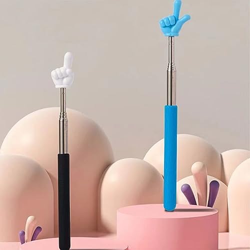 4 Stück Teleskop Lehrer Zeiger, Zeigestab Ausziehbar Teleskop Zeigestab, Ausziehbare Hand Zeiger Finger Zeigestock, Ausziehbar Lehrzeiger Edelstahl Zeiger für Klassenzimmer Präsentation Lehrerhilfen