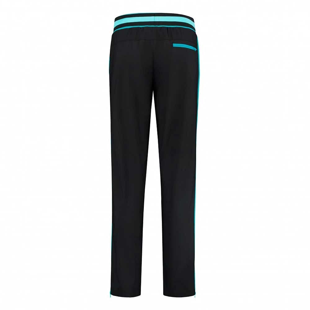 K-Swiss Hypercourt Warm-up Pant 2-Pantalones, Limo Black/Algiers Blue, Large Mujeres