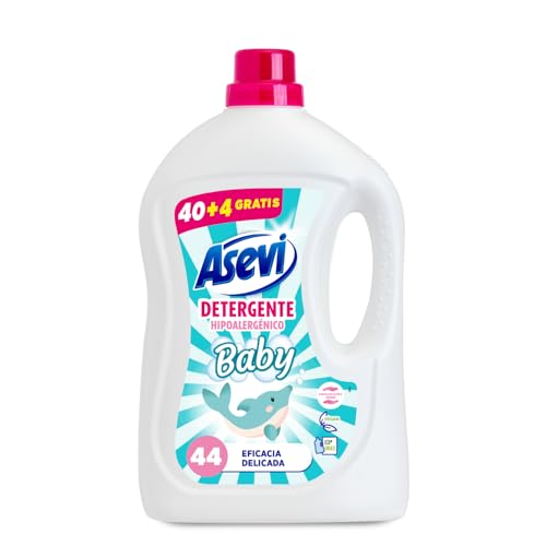 Asevi - Detergente Asevi Baby - Detergente Lavadora Líquido - Detergente Concentrado - Hipoalergénico - 44 lavados