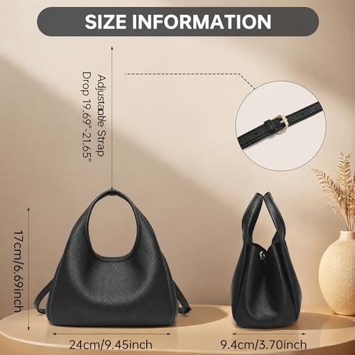 Bolso bandolera de cuero para mujer miniatura 3