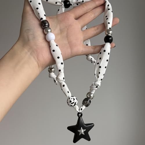 Collar de bufanda con cuentas de estrella de aleación resistente 5