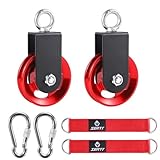 SERTT [2 Pack] Cable Pulley Wheel for Home Gym Pulley System, Upgraded 90mm Aluminium Alloy Gym Pulley for Maximum 660LBS Load