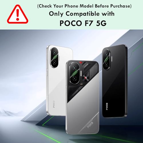 Image of RIGGEAR Shockproof Sleek Hybrid Armor Magnetic Back Cover Case Compatible with MagSafe Accessories for Poco F7 5G (Smoke Black Matte PC + Black TPU Bumper)