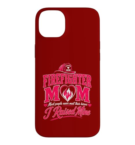 Proud Firefighter Mom I Raised Mine ���h�m�q�[���[ �X�}�z�P�[�X iPhone 14 Plus �p