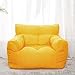 PHASFBJ Bean Bag Chair Cover Sofa Lazy Sack Bean Bag Chair Cover, Living Room No Filler Washable Bean Bags Chair Cover,for Kids, Adults, Couples, Sofa Lazy Sack with Throw Pillow,Yellow