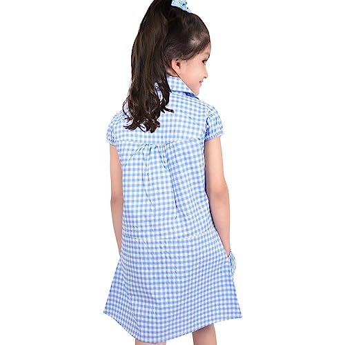 Robe école fille bleue pour la rentrée des classes en classe de CP - 3