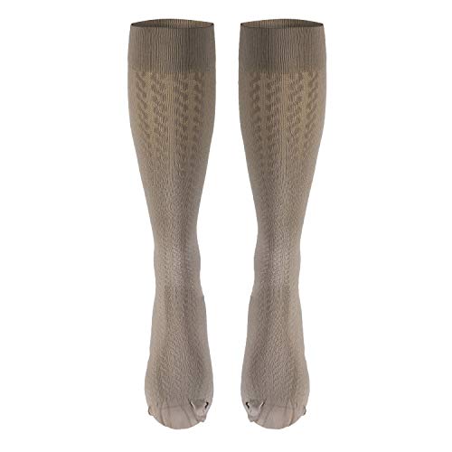 Image of Truform Compression Socks, 15-20 mmHg, Knit Women's Dress Socks, Knee High Over Calf Length