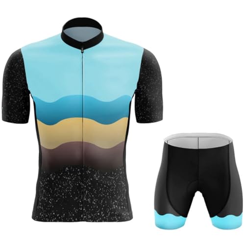 Ensemble de cyclisme d'été homme anti-transpiration vêtement vélo séchage rapide rembourré