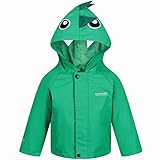 regatta - giacca impermeabile dinosauro per bambini/ragazze, verde gominola, 36-48 meses