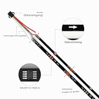 SEZO 24V FCOB COB WS2811 IC RGB LED Streifen Strip Lichtleiste 5M 2880LEDs Hohe Dichte Licht Pixel Traumfarbe LED Band, Breite 10mm IP30 Nicht Wasserdicht PCB Schwarz für Home Party DIY – Ansicht 4