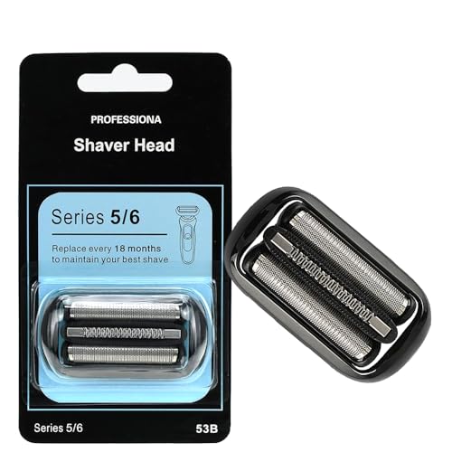 ブラウン シリーズ5 /シリーズ6 用 53B 替刃 F/C53B 互換品 ステンレス製 網刃・内刃一体型カセット シェーバーヘッド ブラック