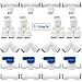 Produktbild CESFONJER Wasserzulaufleitung Universal Anschluss-Set, RO Wasserfilter Fitting, 1/4" (6mm) Pushfit gerade Stecker für Wasserrohr, drücken, Pack von 20 (Y + T + I + L Typ Combo + Absperrventil)