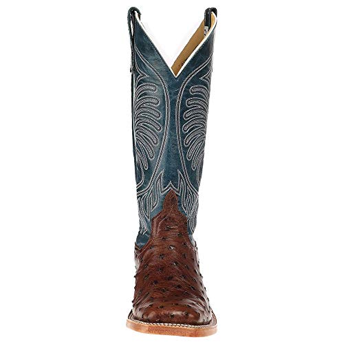 Anderson Bean Men's Kango Tabac Mad Dog Full Quill Ostrich Cowboy Boot Tobac 11.5 D2